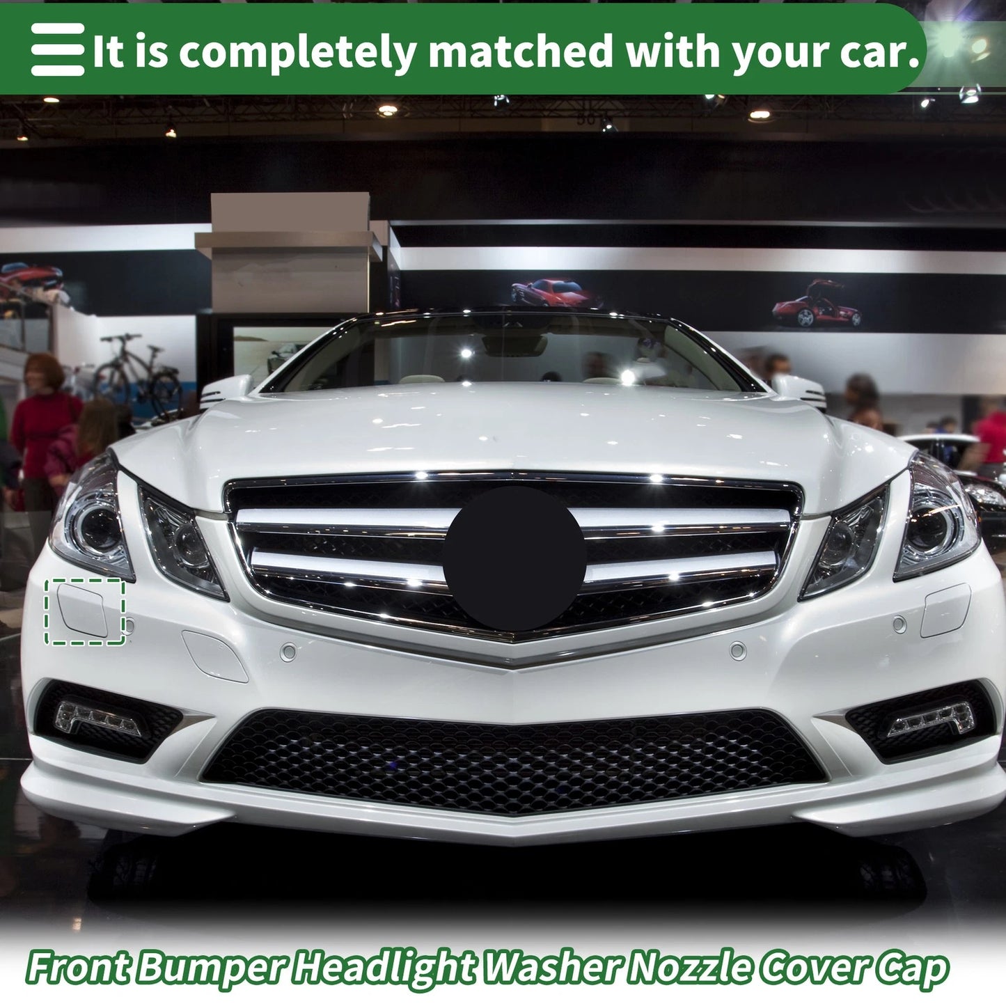 Headlight Washer Nozzle Cover Cap for Mercedes-Benz E550 (2007–2009)