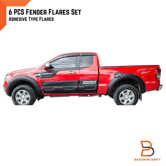Matte Black Fender Flares for Ford Ranger Ute T6 PX1 (2012-2014)