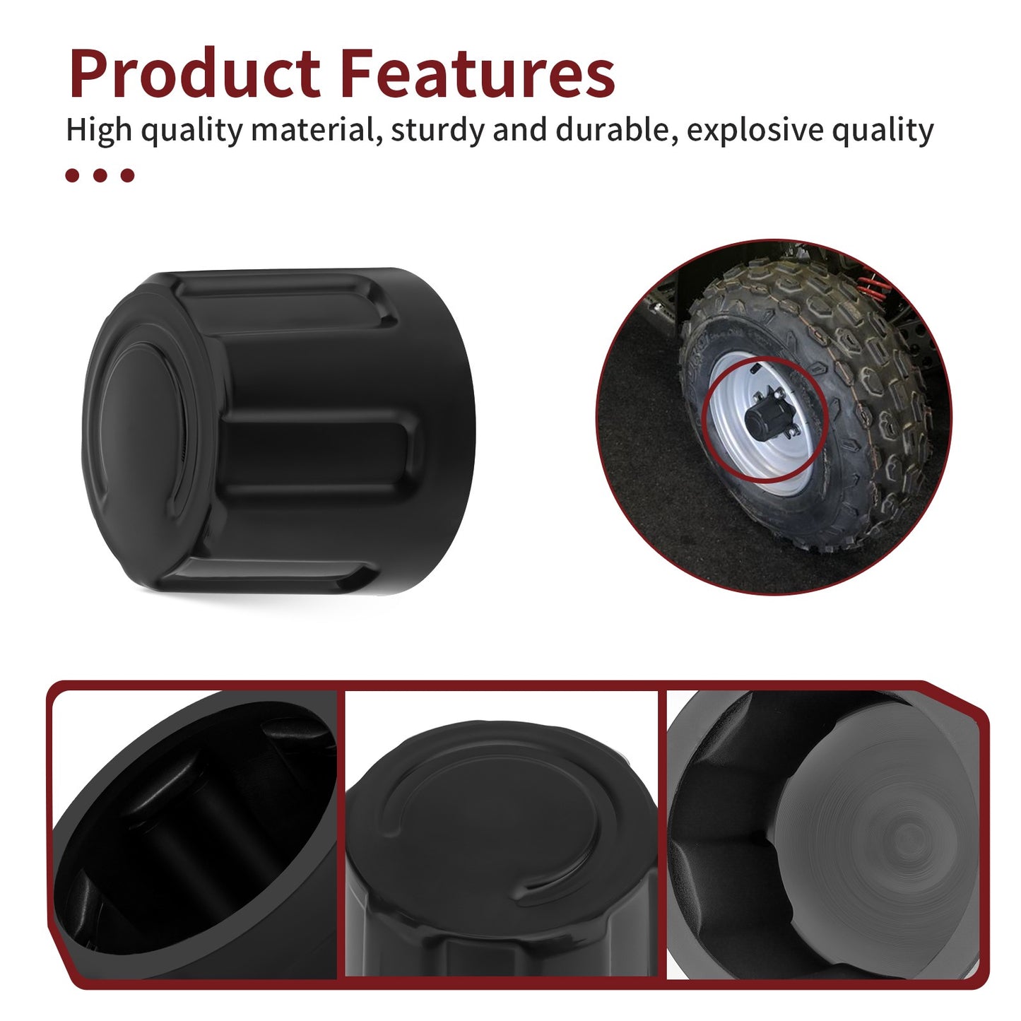 Center Hub Wheel Cap for Suzuki Quadrunner LT 50 90 125 185 230 250 300 (1985–2002)