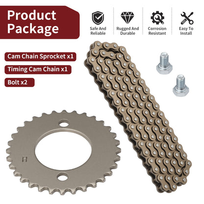 Timing Cam Chain and Sprocket 32T for Honda CT125 TL125S (1976–1977)