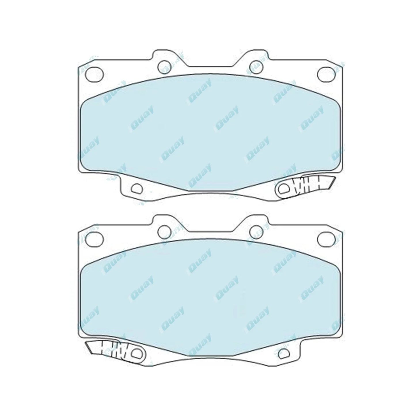 2 Front Slotted Disc Rotor for Hilux 4x4 KUN25 KUN26 GGN25 Brake Pads