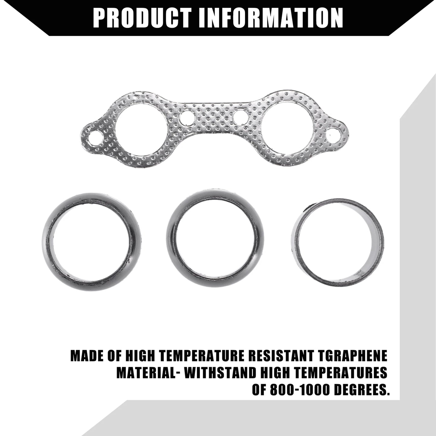 Exhaust Muffler Pipe Manifold Gasket Spring Rebuild Kit for Polaris RZR (2008–2023)