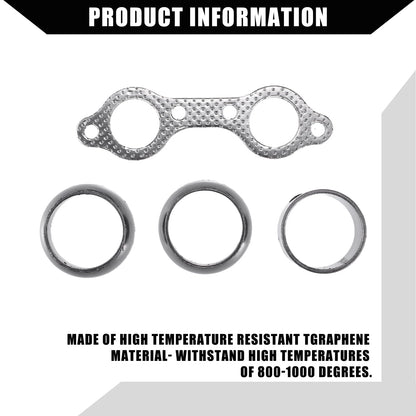 Exhaust Muffler Pipe Manifold Gasket Spring Rebuild Kit for Polaris RZR (2008–2023)