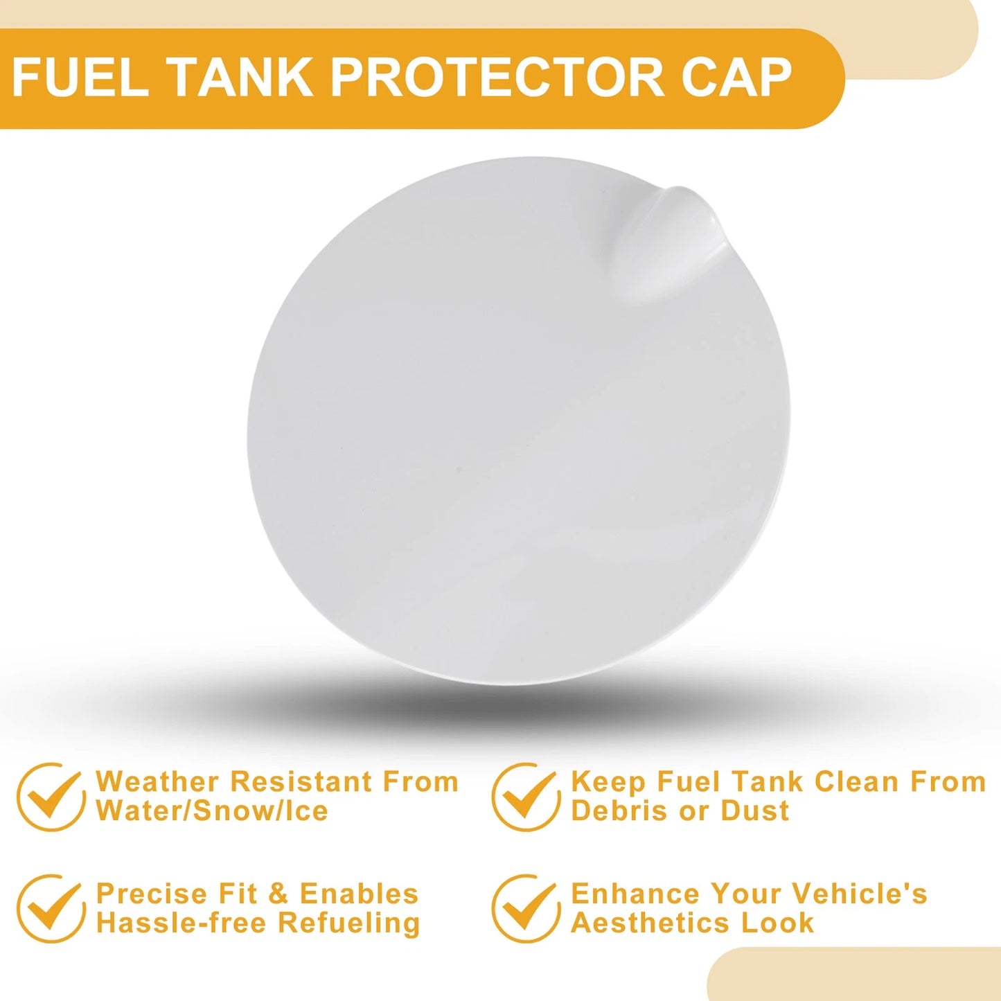 Fuel Tank Door Cap for Ford Focus 2 MK2 MK3 (2008–2011) White
