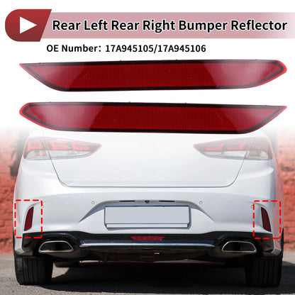 1 Pair Rear Bumper Reflectors for Volkswagen Jetta (No. 17A945105)