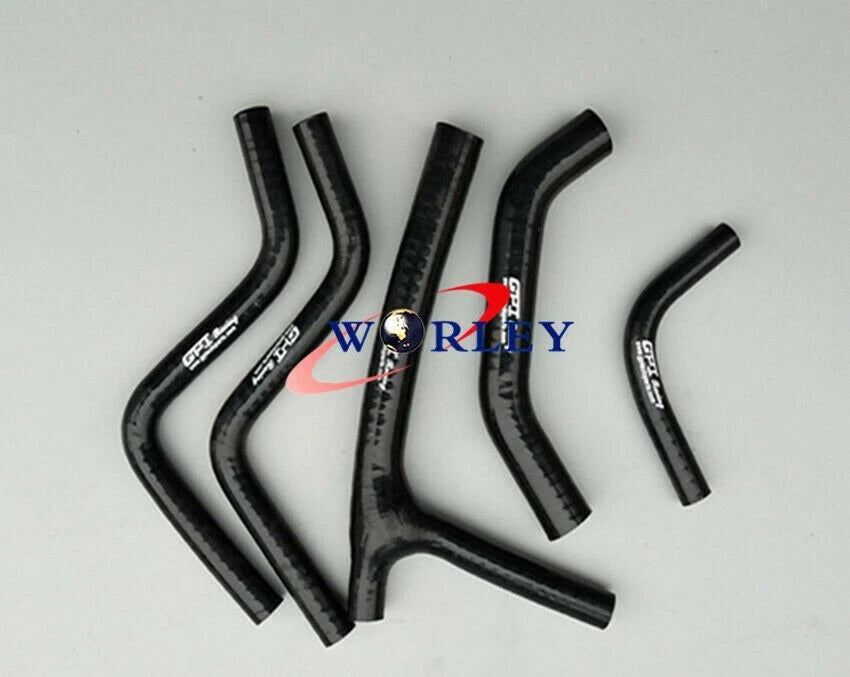 Silicone Radiator Hose for Honda CR125R (1987–1988) Black