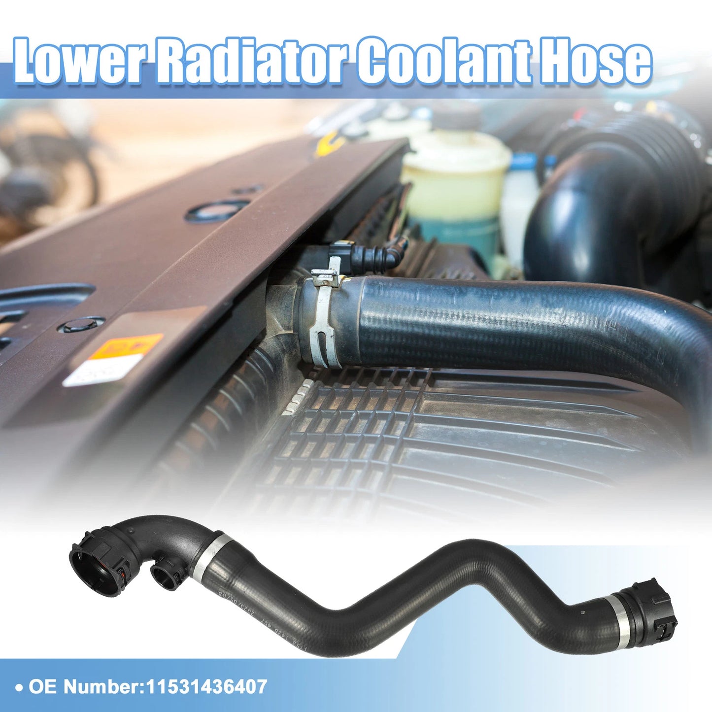 Radiator Coolant Hose No. 11531436407 for BMW 316Ci (2000–2005) Rubber