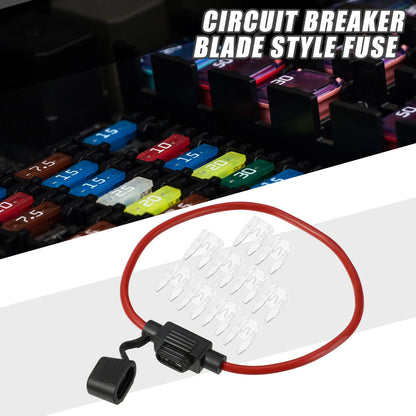 Set of 25A Mini Blade Fuses with 12 AWG Fuse Holder