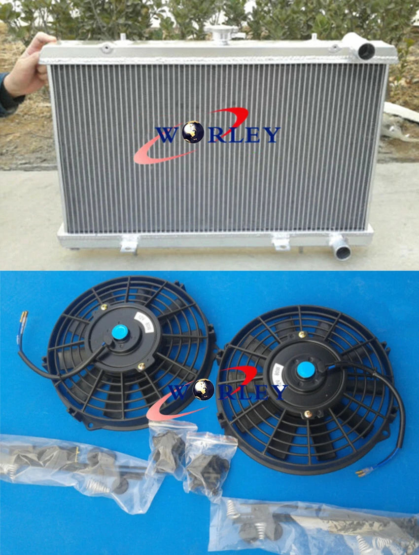 Alloy Radiator with Fan for Nissan Silvia S13 180SX 200SX (1988–1994)