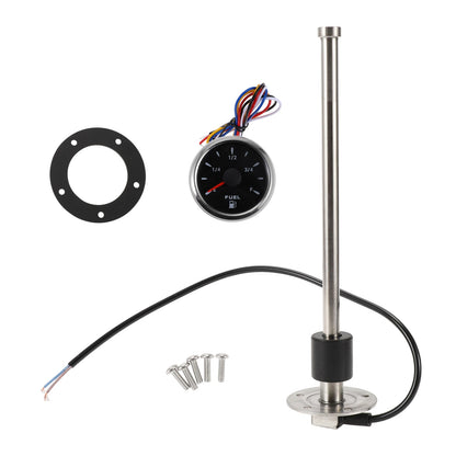 Fuel Sending Unit and Gauge Kit 0-190ohm 275mm for Boat Car Truck