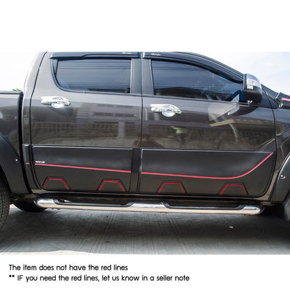 Matte Black Body Cladding Door Panel Bushes for Mazda BT-50 (2012-2019)