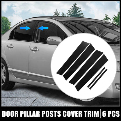 6 Pcs Door Cover Panel Trim Stickers for Honda Civic
