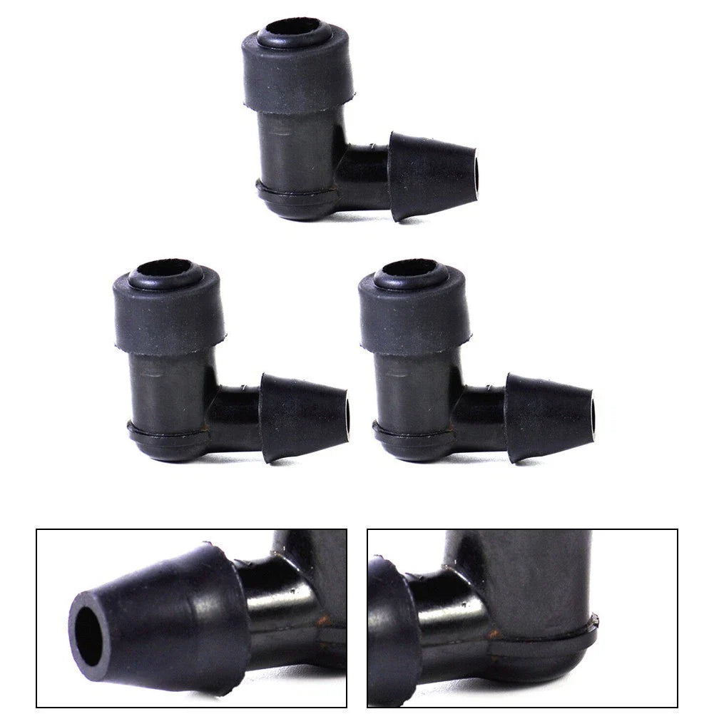 3 Pcs 90 Degree Non Resistor-Plug Cap Covers for Motorcycle Bike ATV