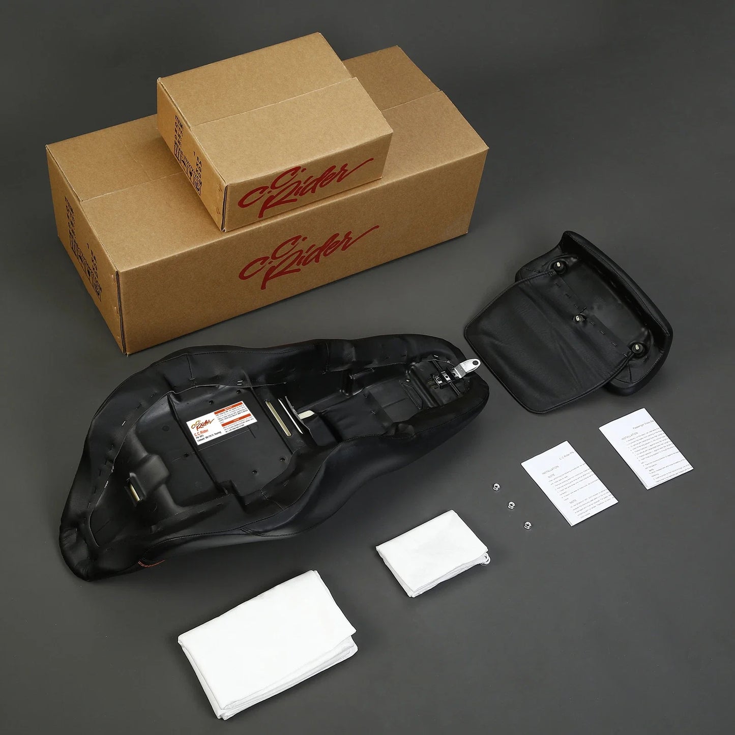 Two-Up Driver Passenger Seat w/ Backrest Pad for Harley Road Glide (2014-2023)