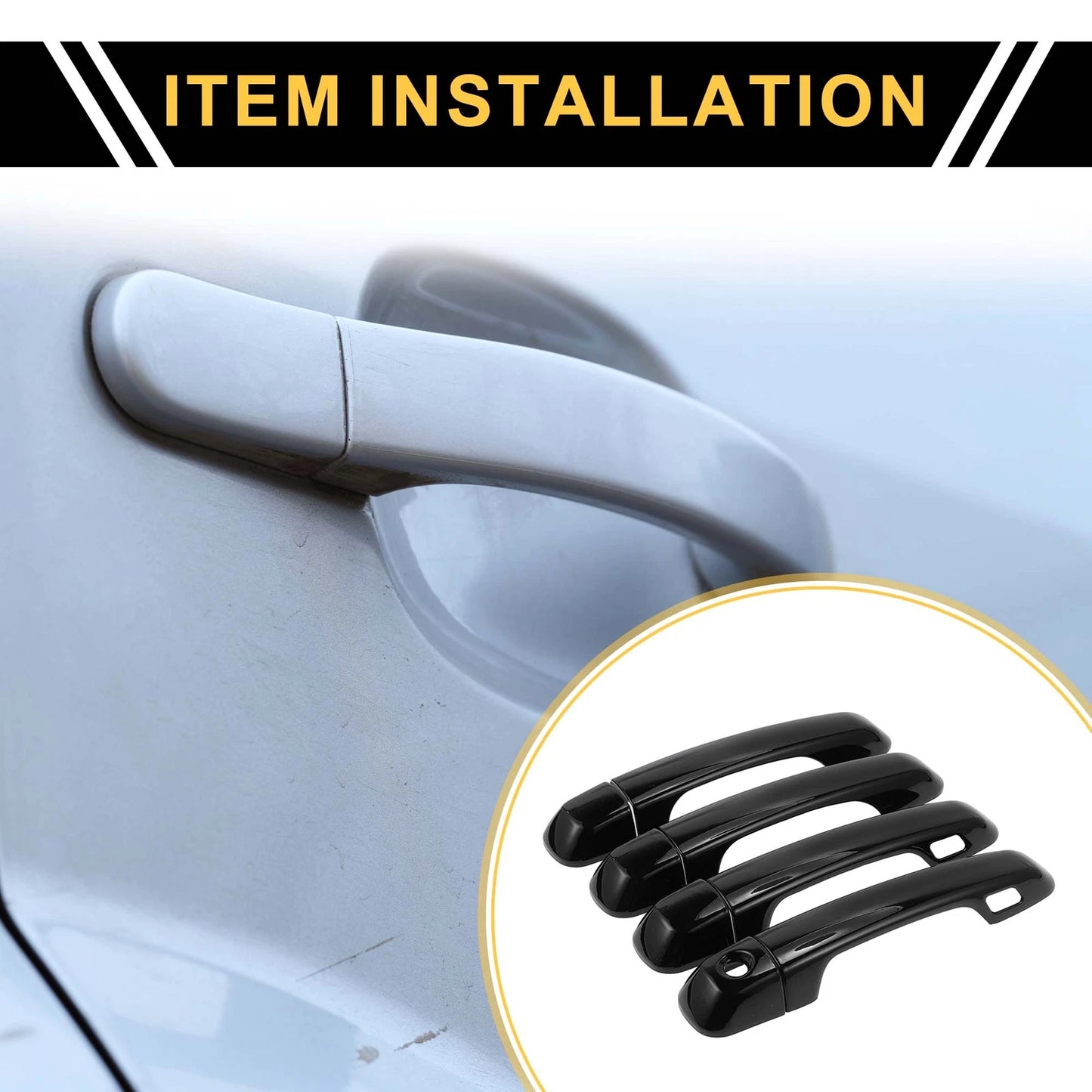 Set of 4 Exterior Door Handle Covers for Toyota 4Runner (2010–2019)