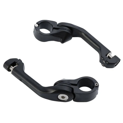 32mm Matte Adjustable Highway Long Angled Foot Pegs for Harley Touring (2009-2023)
