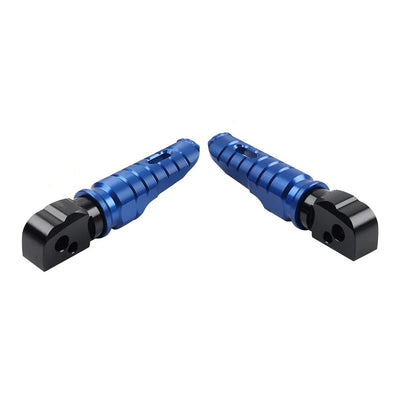 Blue Rear Footrests Foot Pegs for BMW R Nine T (2014–2023), F900R (2020–2023), R1250R, S1000R