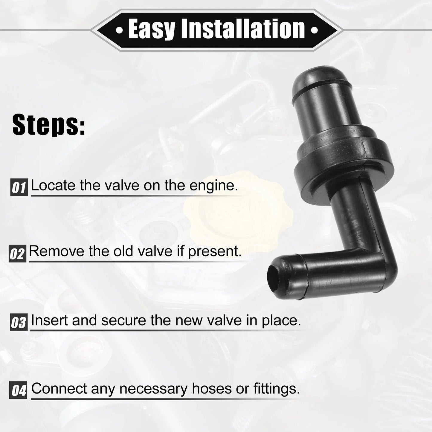 PCV Valve for Honda CR-V, Acura TL (1997-2001, 1995-1998) Black