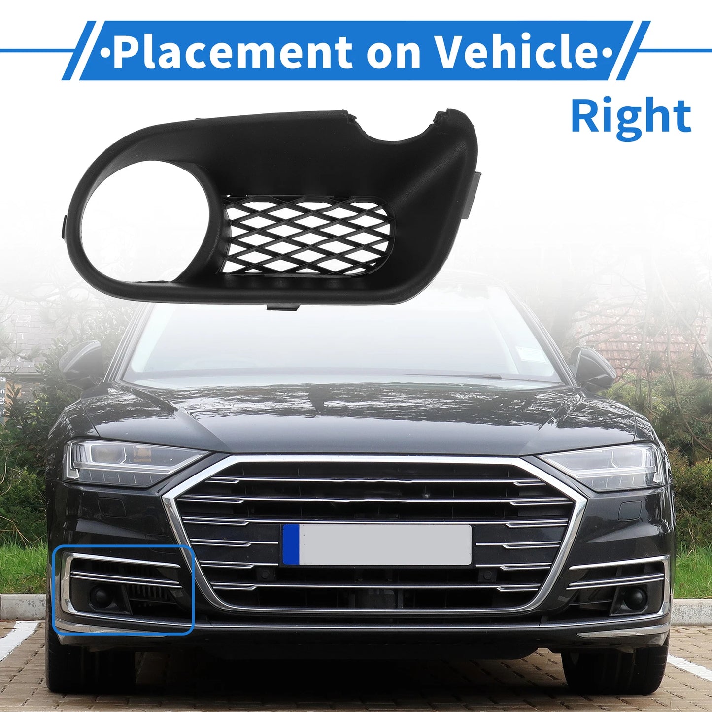 1 Pc Fog Light Grill for Volkswagen Touareg (2003–2007) No. 7L6853664F