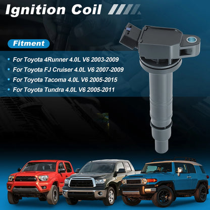 Set of 6 Ignition Coils 9091902248 UF495 for Toyota Tacoma 4Runner Tundra FJ Cruiser (2005–2023)