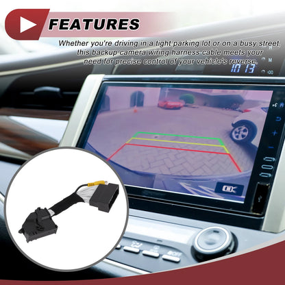 Rear View Camera Adapter Wire Harness Cable for Ford Taurus (2015–2017) RCA