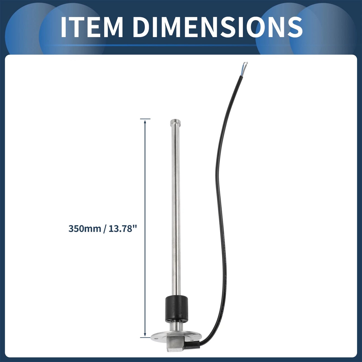 Fuel Sending Unit and Gauge Kit 240-33 Ohm 350mm for Boat Car Truck