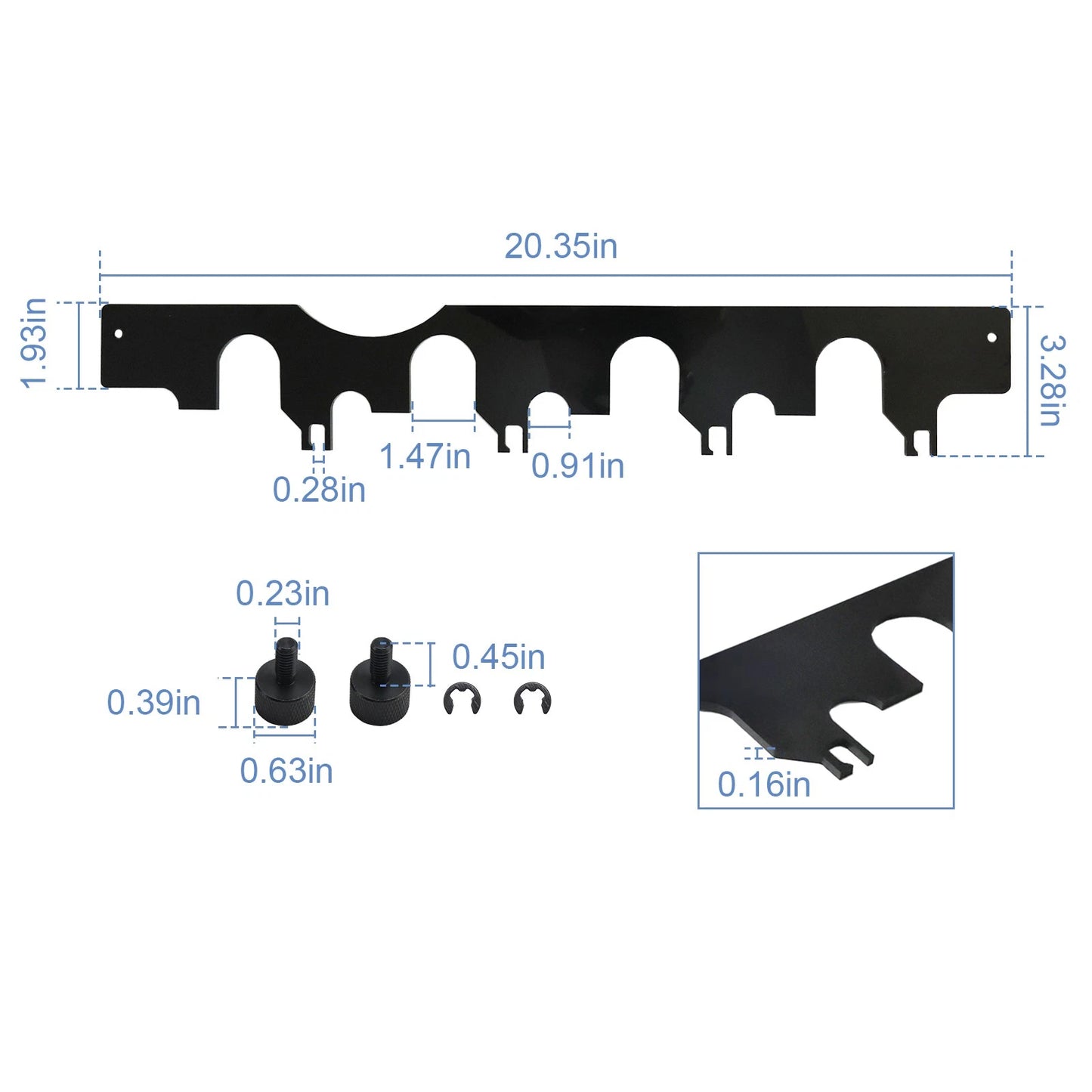 Front Radar Sensor Frame Trim Cover for VW Golf MK7 (2013–2016)