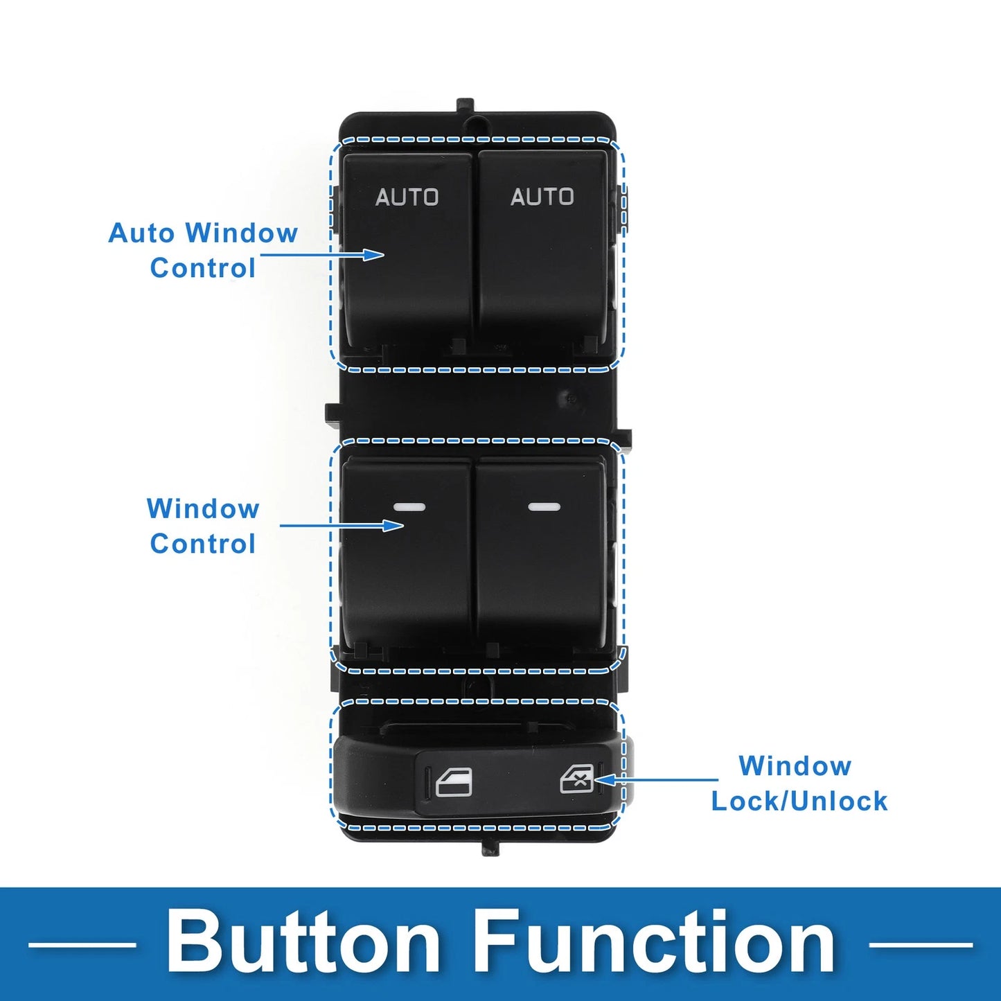 Front Driver Side Power Window Switch for Ford F-150 (2011–2014)