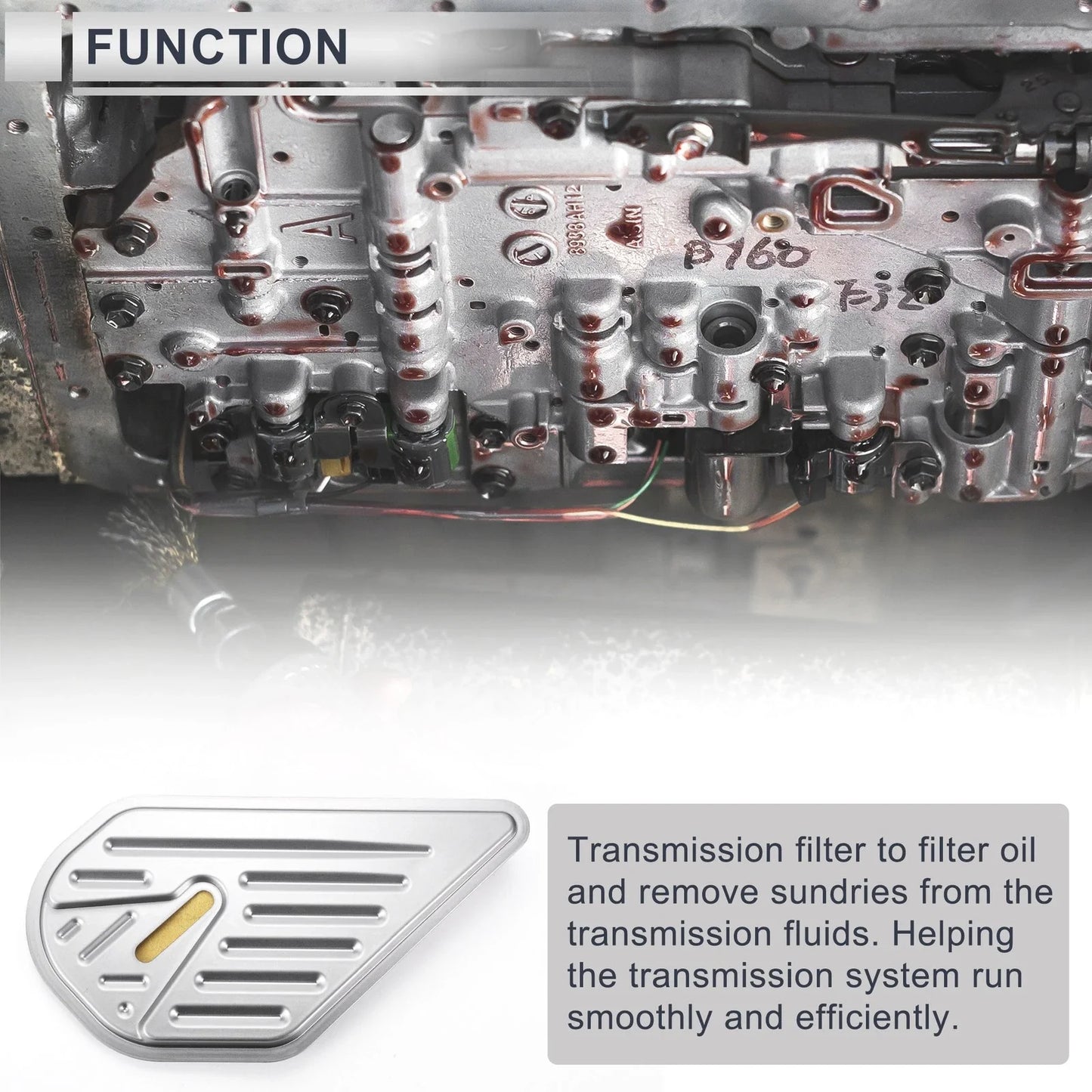 Engine Transmission Filter for Buick Century 1982-1996 (2 x No. 8660100, 8631342)