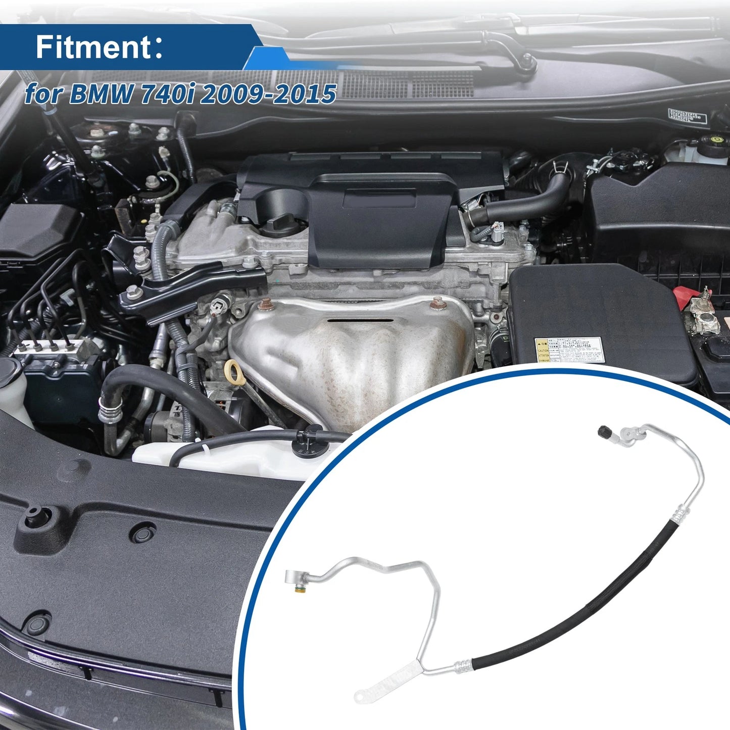 A/C Refrigerant Liquid Hose for BMW 740i (2009–2015) No. 64539120007