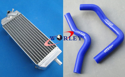 Aluminum Radiator and Hose for Suzuki RM85 RM85L (2002–2019) Blue