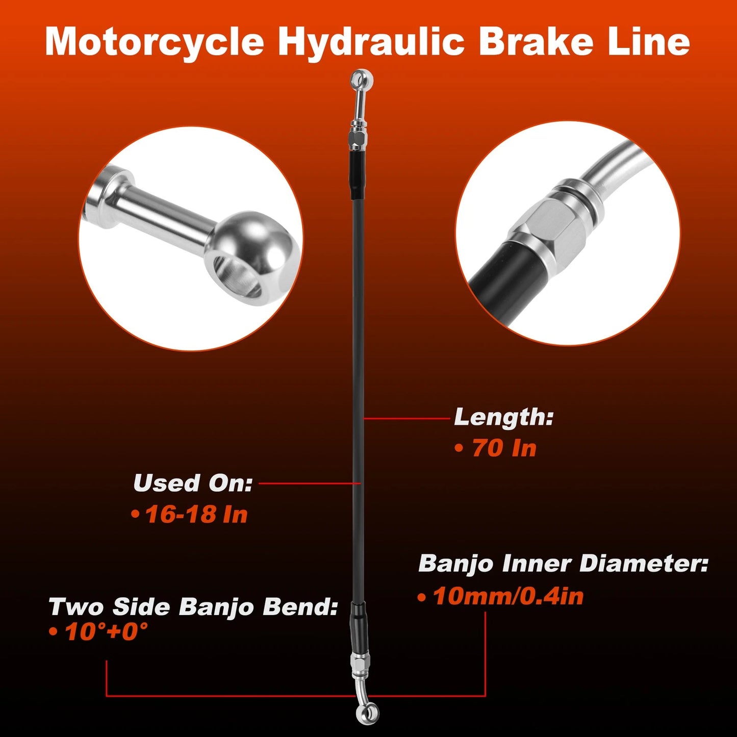 Brake Hose Oil Line for Harley Davidson (No. 41800011)