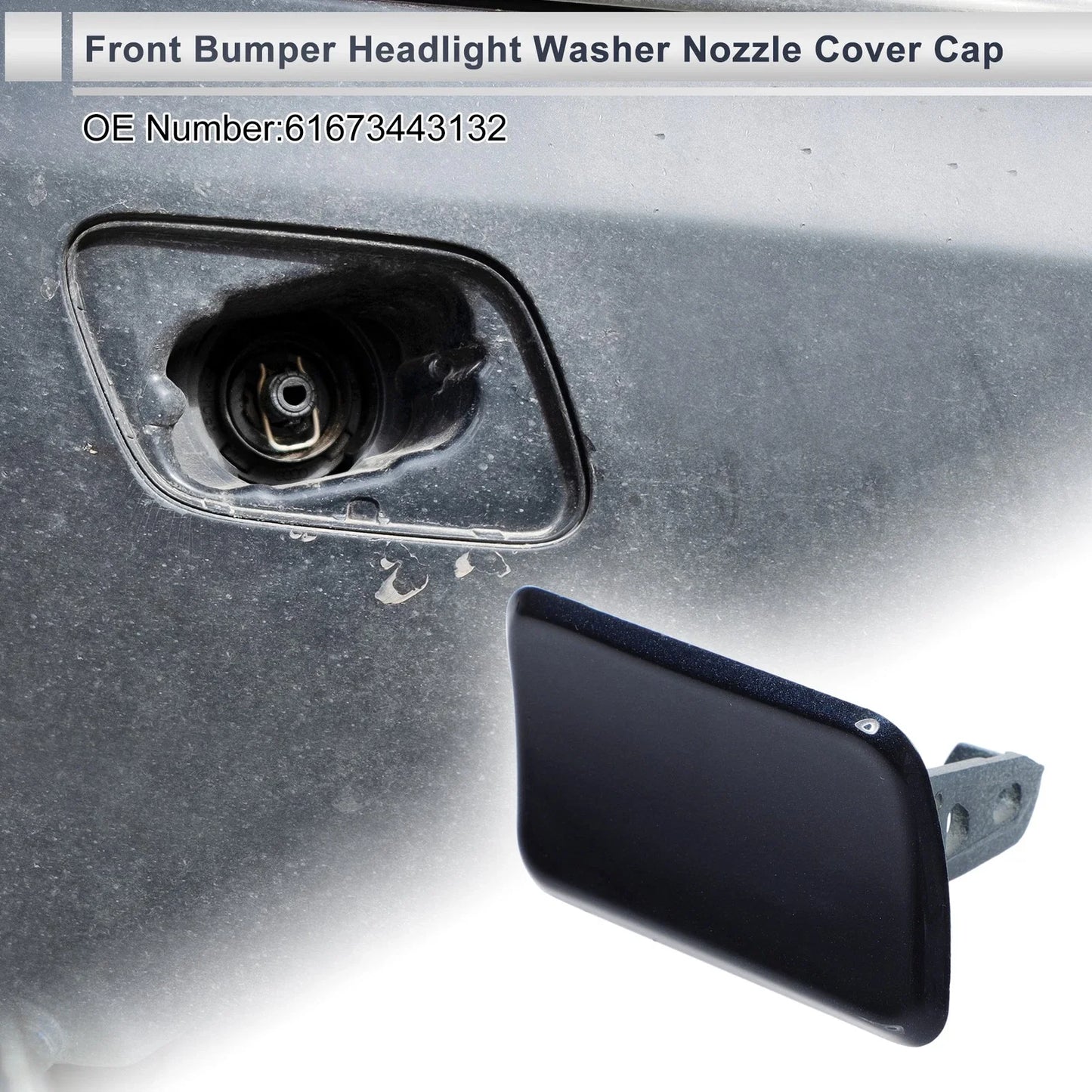 Front Right Bumper Headlight Washer Nozzle Cover Cap for BMW X3 Blue
