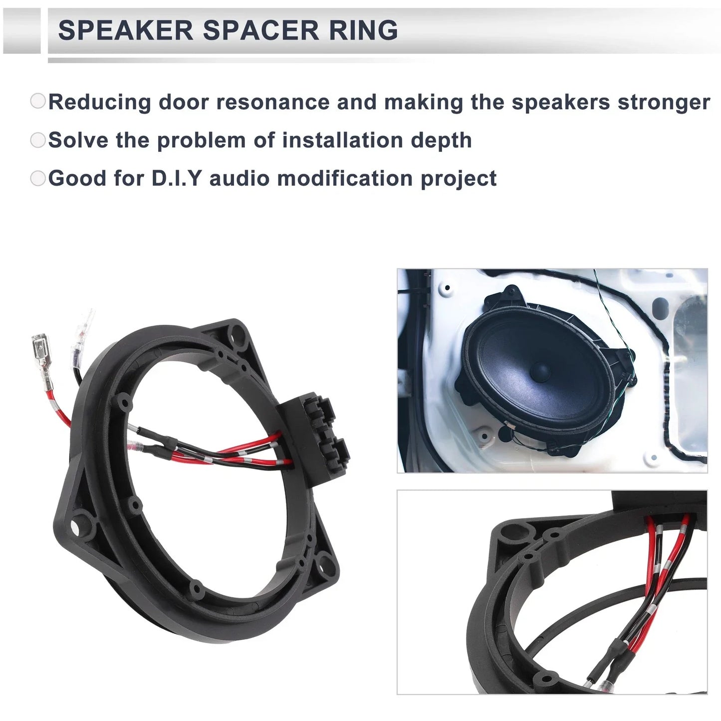 3.5in Spacer Ring Midrange Speaker Space Adaptor for BMW