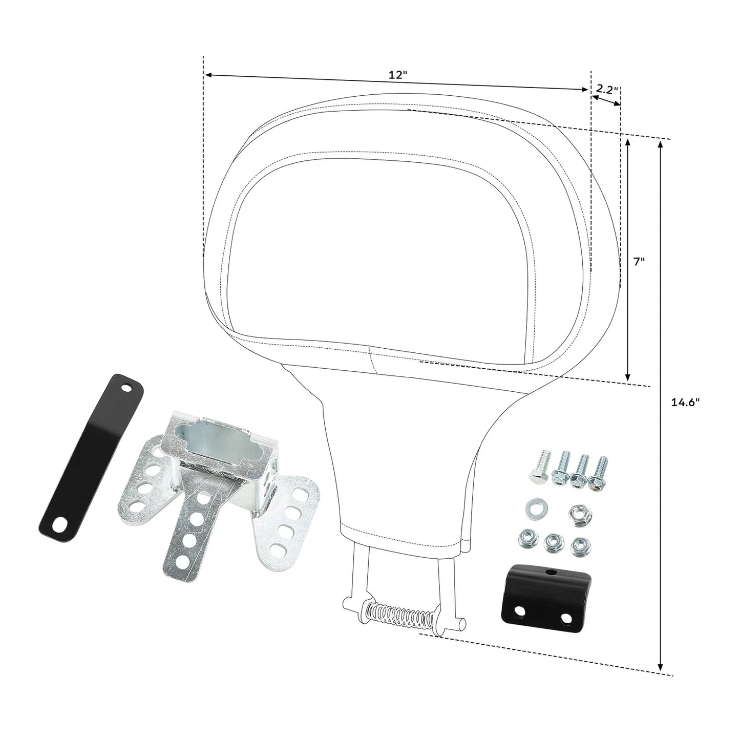 Driver Rider Backrest for Harley Road King Electra Street Glide (1988 - 2023)