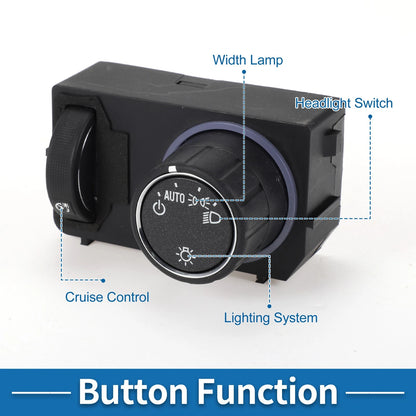 Headlight Switch for Chevrolet Silverado 1500 (2014–2018) No.23187805/84154109/1S12901