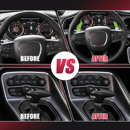 Green Steering Wheel Paddle Shifter Covers for Dodge Charger Challenger
