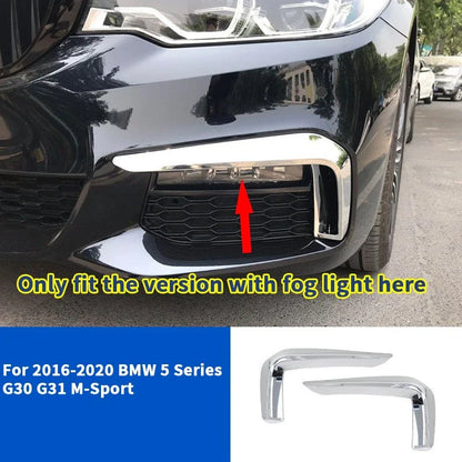 Chrome Front Bumper Fog Lamp Light Cover for BMW 5 Series G30 G31 (2016–2020)