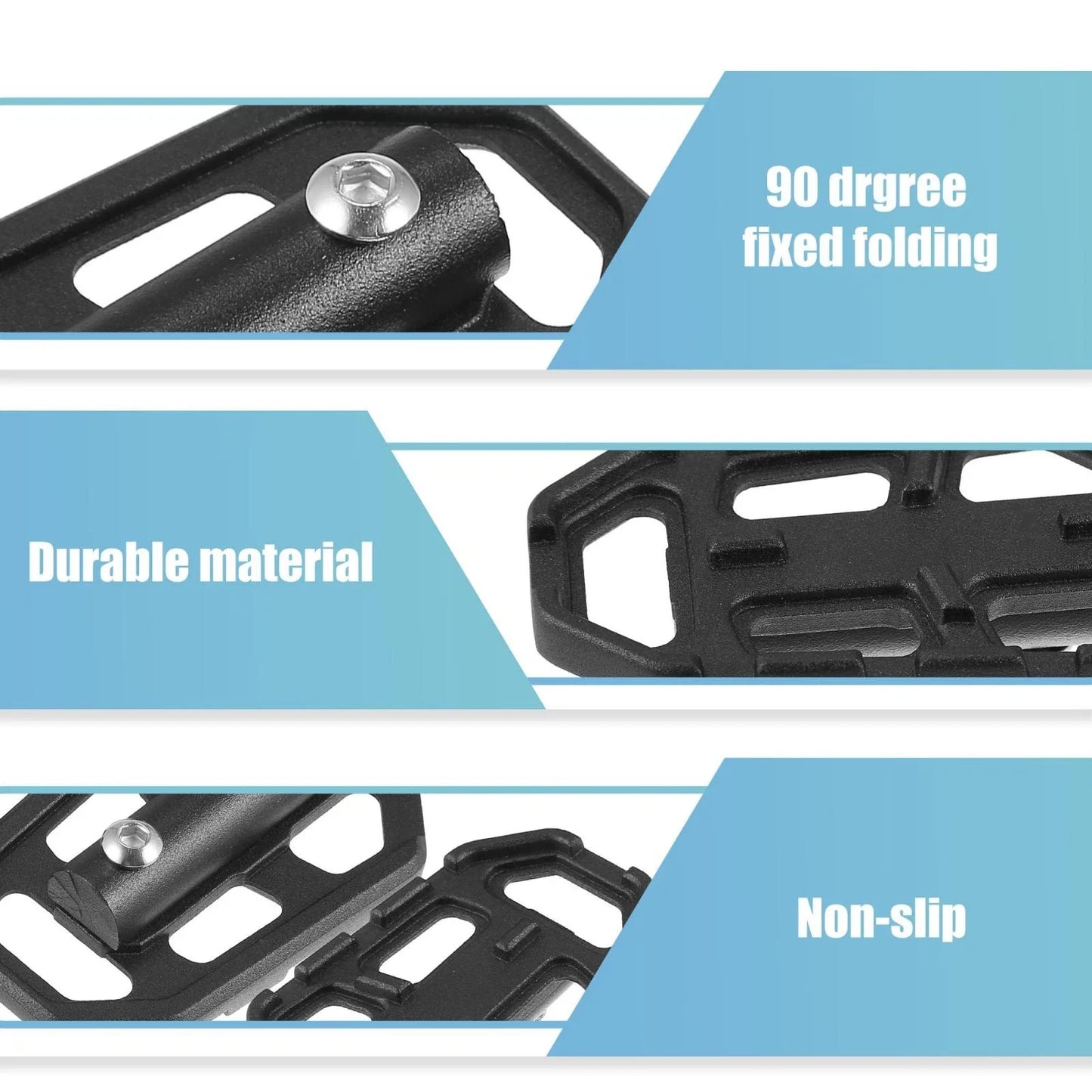 Pair Aluminum Wide Foot Pegs Footrest for BMW R1200GS LC G310GS S1000XR F85