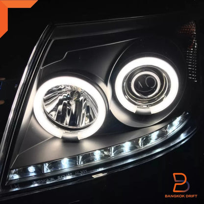 CCFL Projector Headlights Angel Eyes Black for Toyota Hilux SR5 (2011-2014)