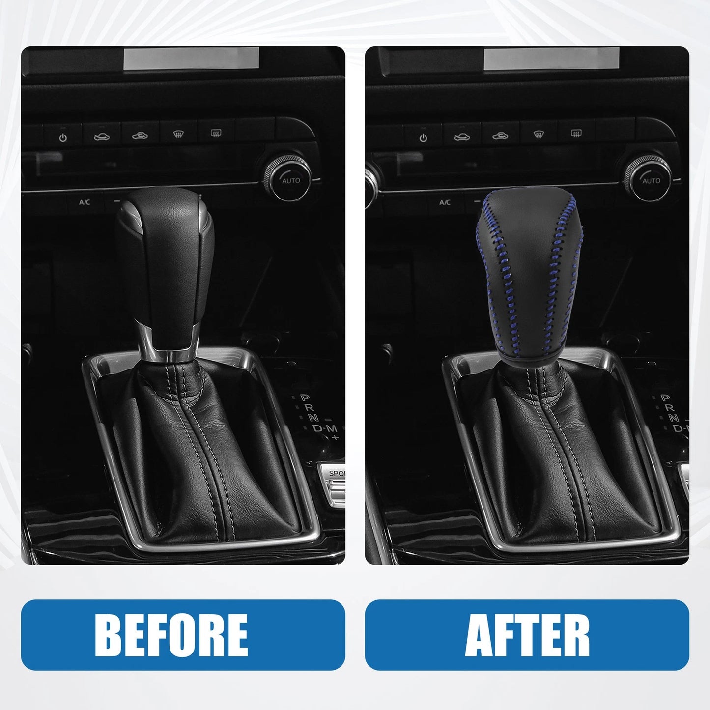 Gear Shift Head Knob Cover for Toyota RAV4 (2013–2016) Black Blue