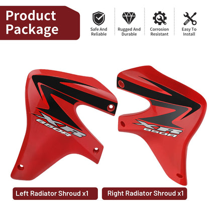 Set of 2 Radiator Shrouds for Honda XR650R (2000–2007) Plastic