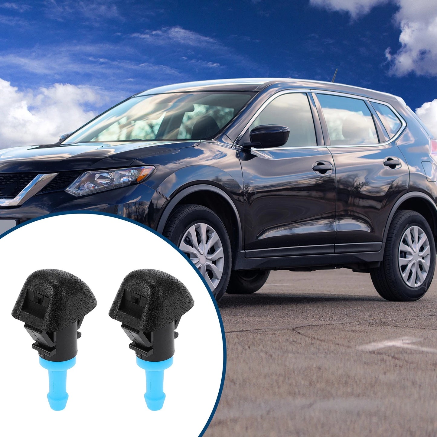2 Pcs Front Windshield Washer Nozzles for Subaru Outback Legacy