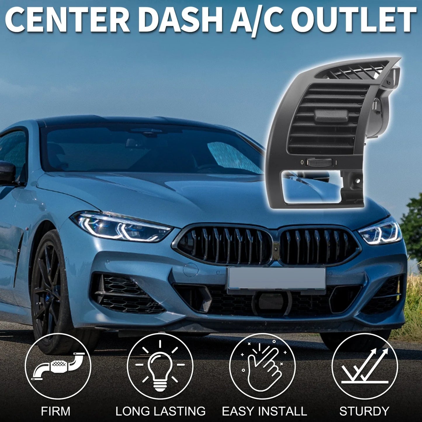 Front Left Air Vent Panel AC Grille for BMW Z4 (2002-2008) Black