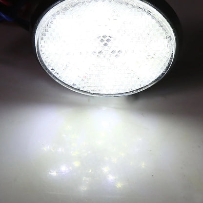 2X White LED Round Motorcycle Reflector Rear Tail Brake Stop Lamp