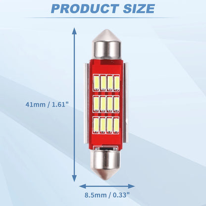 2X LED Dome Light Bulbs 4014 Chip 41mm