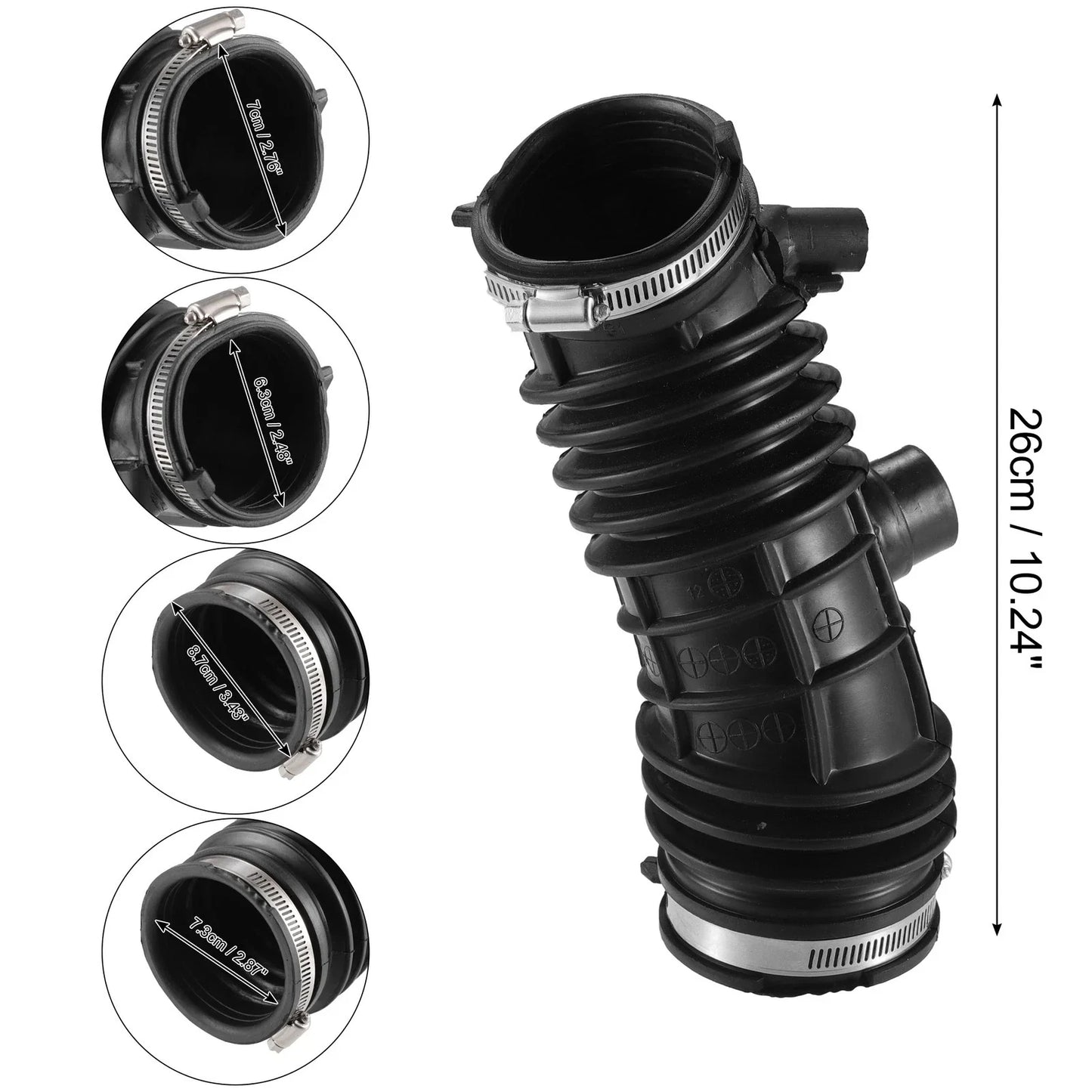 Engine Air Intake Hose for Honda Accord (2013-2016) - Black