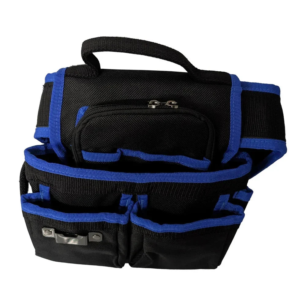 Adjustable Electrician Tool Bag w/ Suspenders & Magnetic Pouches