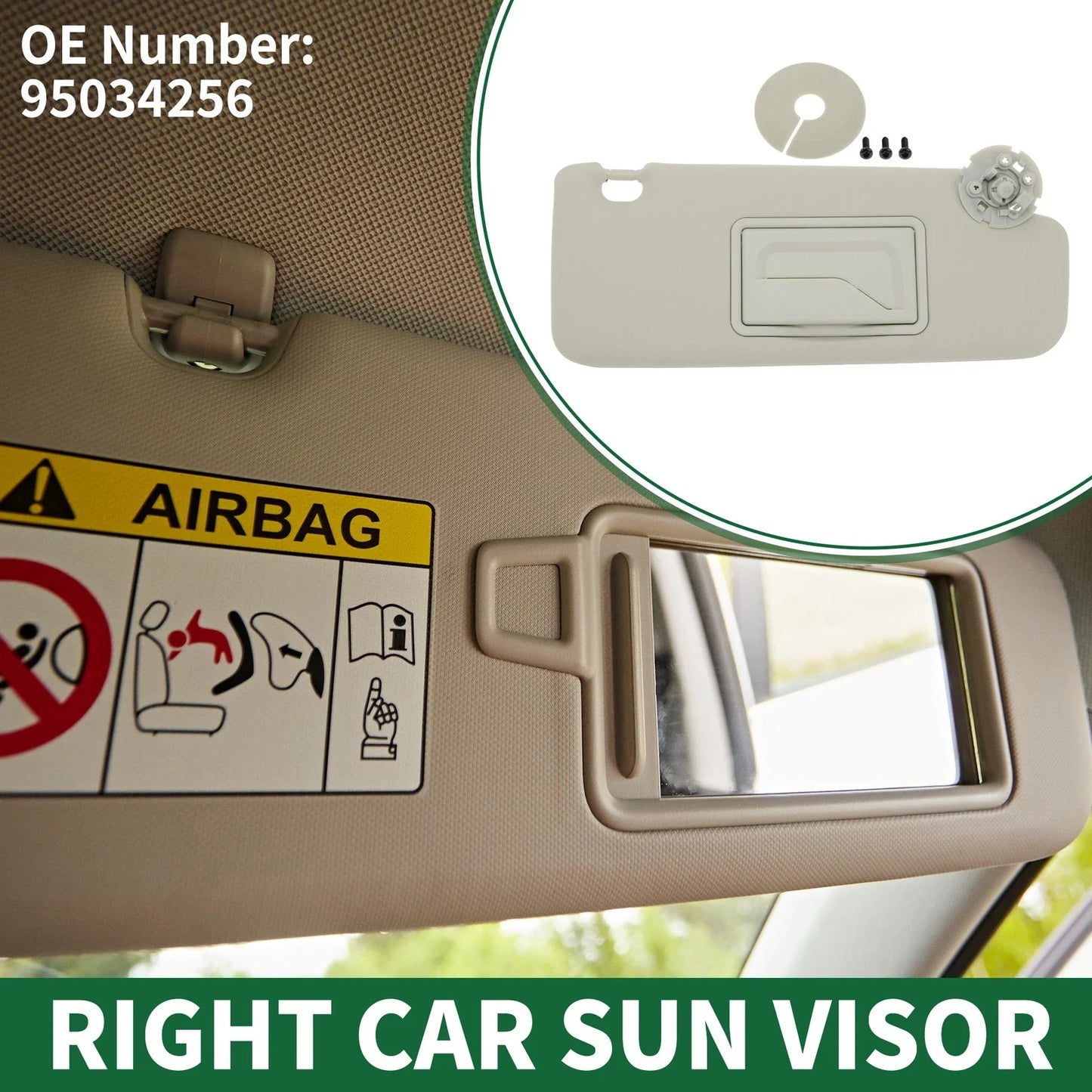 Right Car Sun Visor for Chevrolet Cruze 2011-2016 with Mirror