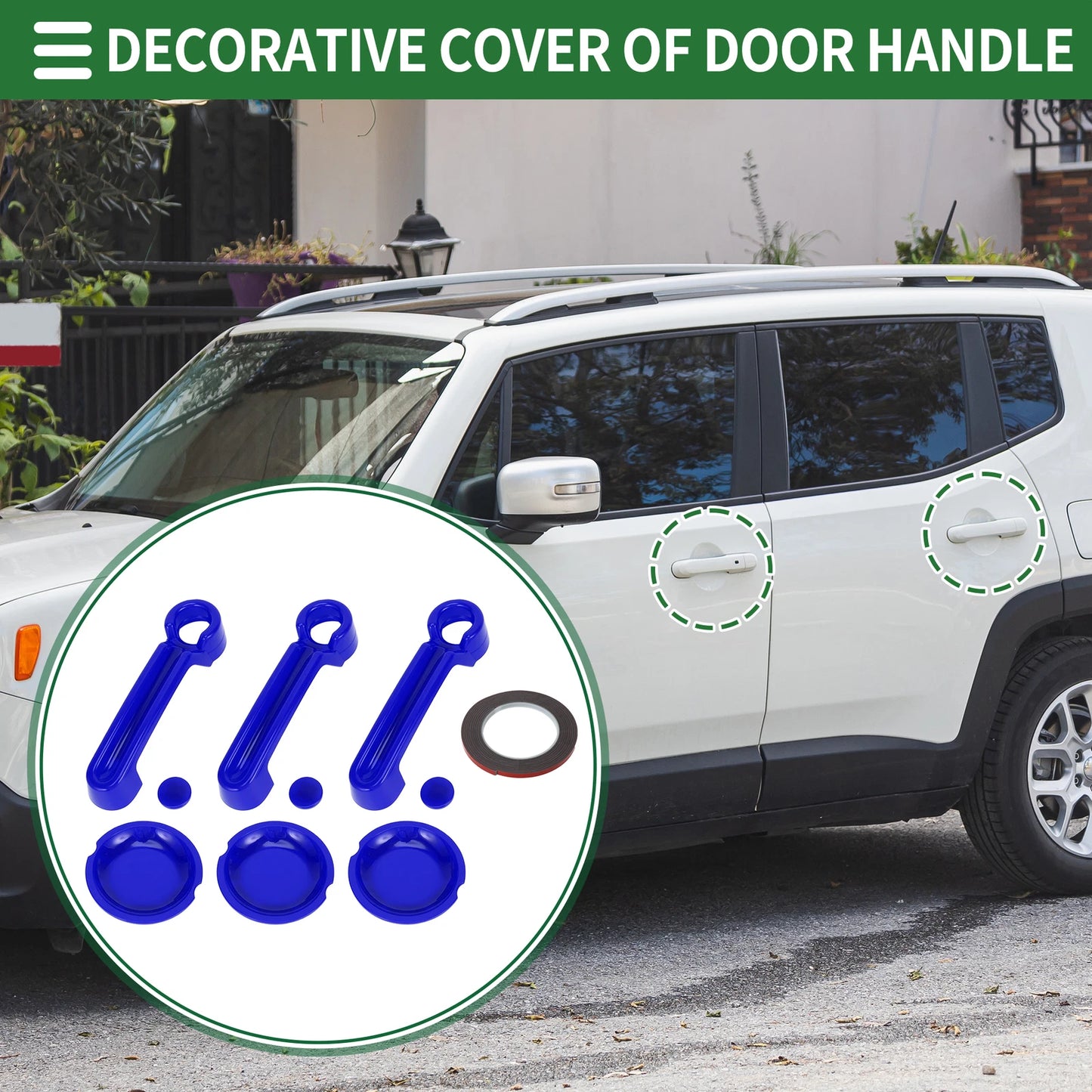 Set of 2 Exterior Door Handle Covers for Jeep Wrangler JK (2007–2018)